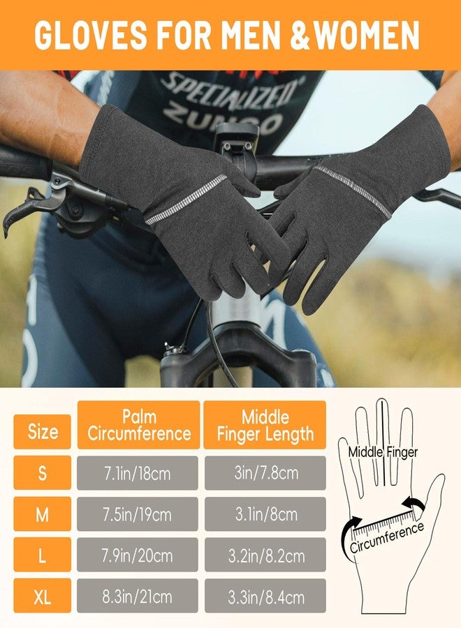 Tiny Chou Winter Gloves for Women Men - Warm Touchscreen Non-Slip Thermal for Cold Weather, Running, Cycling, Driving, Hiking - Windproof Lightweight Bike Gloves, Grey - Small - Image 5